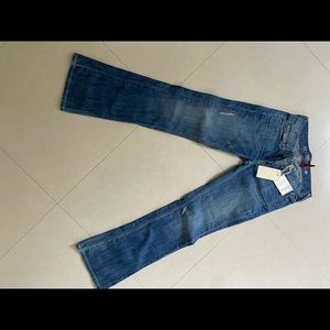 y2k low rise boot cut jeans
